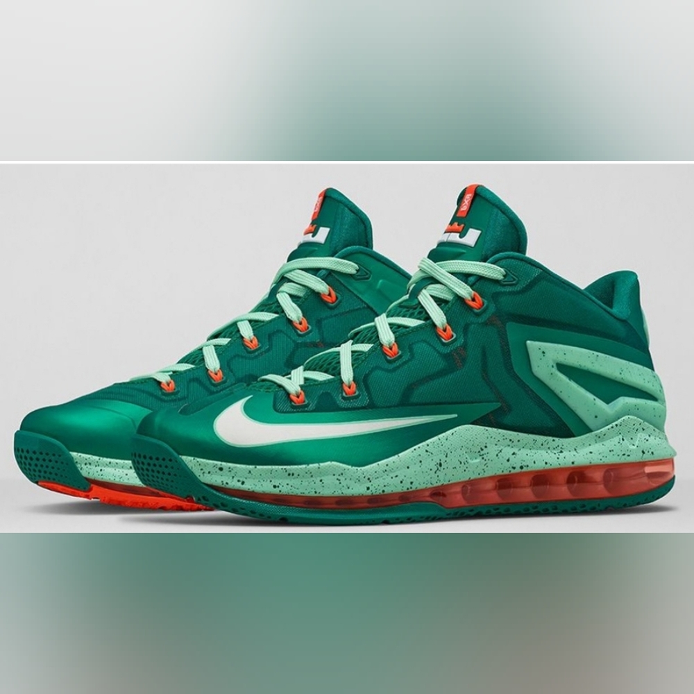 Nike Air Max Lebron XI Low "Biscayne" mystic green orange